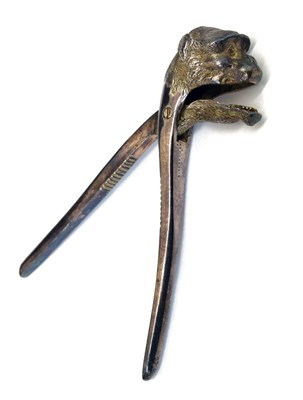 Lot 151 - Asprey - pair of silver-plated novelty nutcrackers in the form of a monkey head