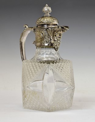 Lot 222 - Victorian silver mounted claret jug