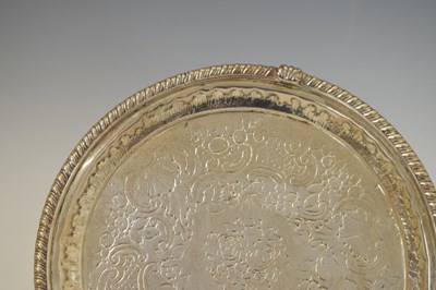 Lot 105 - George III silver salver or card tray
