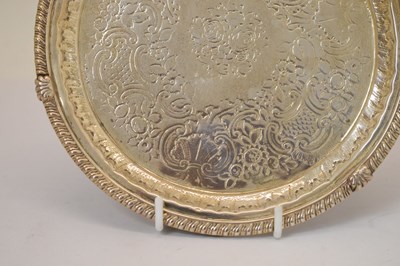Lot 105 - George III silver salver or card tray