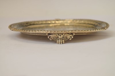 Lot 105 - George III silver salver or card tray