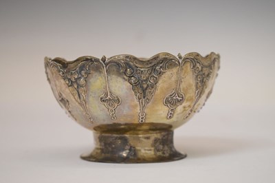Lot 126 - Mid 20th century Danish white-metal rose bowl