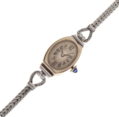 Lot 122 - La Rochette - Lady's white metal (14K) cocktail watch