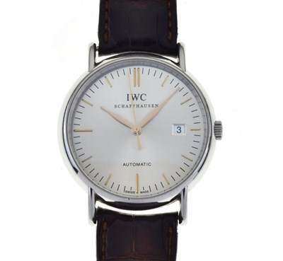 Lot 61 - I.W.C. Schaffhausen - Gentleman's stainless steel 'Portofino' automatic wristwatch