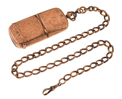 Lot 54 - 9ct gold watch chain