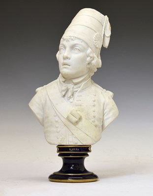 Lot 321 - Sèvres biscuit porcelain bust of Joseph Bara