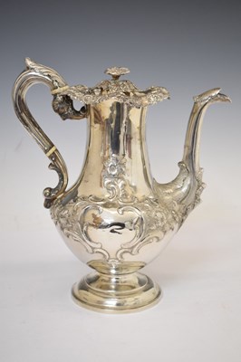 Lot 117 - Victorian Scottish silver coffee pot