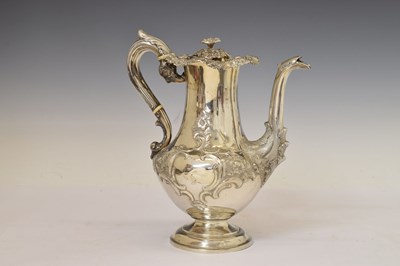Lot 117 - Victorian Scottish silver coffee pot