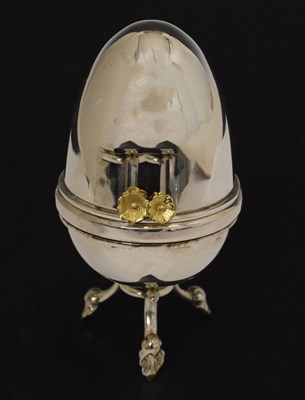 Lot 96 - Elizabeth II parcel-gilt silver limited edition surprise Easter egg