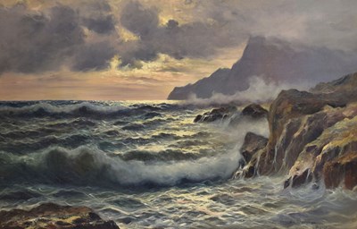 Lot 421 - Guido Odierna, (Italian, 1903-1991) - Oil on canvas - Capri