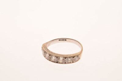 Lot 10 - Diamond 18ct white gold half eternity ring