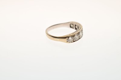 Lot 10 - Diamond 18ct white gold half eternity ring