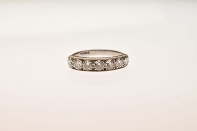 Lot 10 - Diamond 18ct white gold half eternity ring