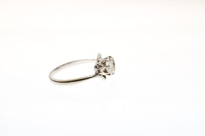 Lot 6 - Diamond 'toi et moi' two-stone white metal ring