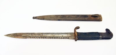 Lot 451 - German 1898 pattern sawback bayonet