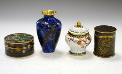 Lot 466 - Four pieces of Asian cloisonne enamel