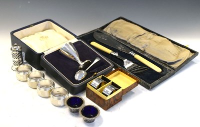 Lot 168 - Cased silver christening set