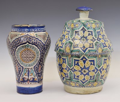 Lot 374 - Two items of Moroccan earthenware