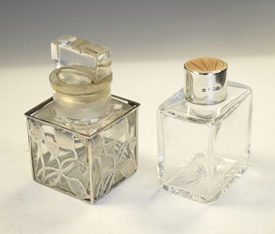 Lot 164 - Enamel topped scent bottle
