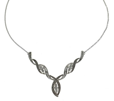 Lot 53 - Diamond white gold necklace