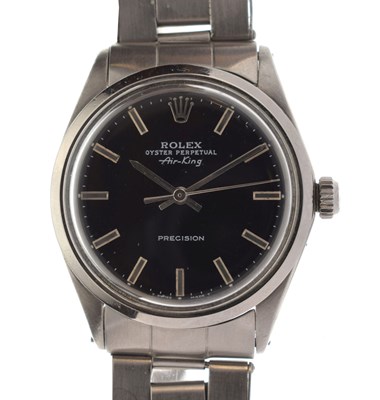 Lot 79 - Rolex - Gentleman's Oyster Perpetual 'Air King' Precision stainless steel bracelet watch, ref.1002