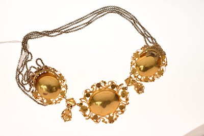 Lot 46 - Impressive citrine and pearl necklace