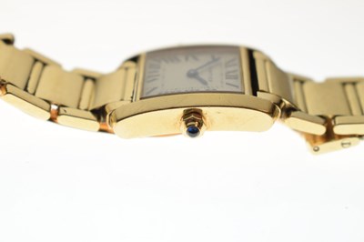 Lot 86 - Cartier - Lady's yellow metal (18K) Tank Francaise ref. 2835
