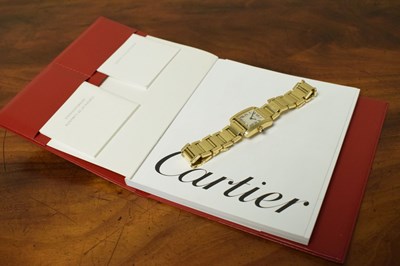 Lot 86 - Cartier - Lady's yellow metal (18K) Tank Francaise ref. 2835