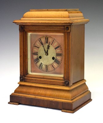 Lot 528 - Walnut cased mantel clock