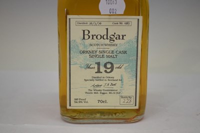 Lot 534 - Bottle of Brodgar Orkney single cask 19 year old whisky
