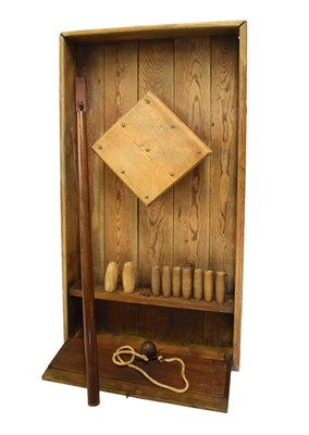 Lot 682 - Table skittles, 112cm long approx.