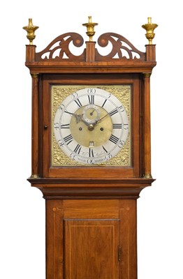 Lot 471 - George III walnut-cased 8-day brass dial longcase clock, Mayhew, Woodbridge