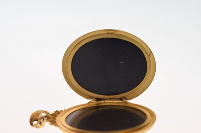 Lot 40 - Victorian diamond yellow metal locket pendant