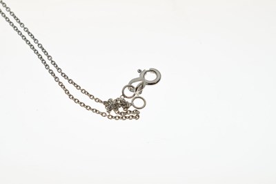 Lot 36 - Diamond Belle Époque 18ct white gold pendant necklace