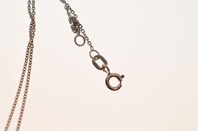 Lot 36 - Diamond Belle Époque 18ct white gold pendant necklace