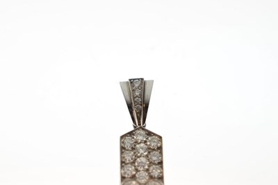 Lot 35 - Diamond platinum cross pendant