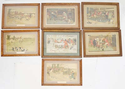 Lot 652 - After Cecil Aldin (1870-1935) - Collection of seven hunting prints