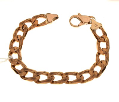 Lot 50 - 9ct heavy curb-link bracelet, 39.5g