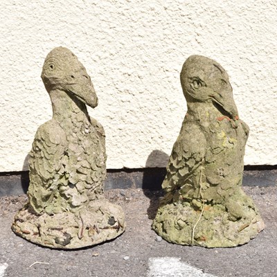 Lot 793 - Pair of composite stone garden ornaments