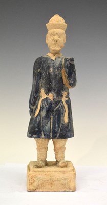 Lot 276 - Chinese blue glazed terracotta figure