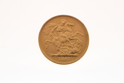 Lot 133 - Queen Victoria gold double sovereign, 1887
