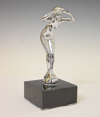 Lot 438 - Automobilia - Chrome plated 'Speed Nymph' car mascot by A E Lejeune