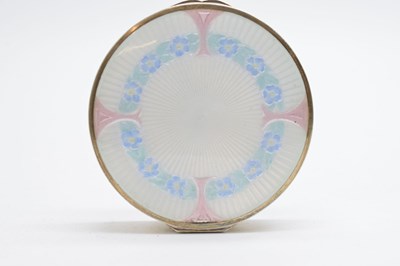 Lot 125 - Early 20th century Continental silver circular box, import mark for Murrle Bennet & Co.