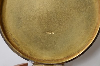Lot 125 - Early 20th century Continental silver circular box, import mark for Murrle Bennet & Co.