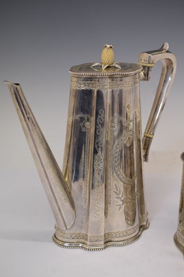 Lot 118 - Victorian four-piece silver tea and coffee service