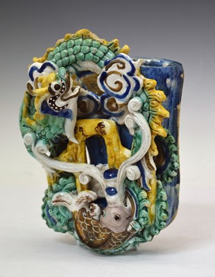 Lot 346 - Chinese pottery wall pocket