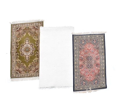 Lot 500 - Two Prado Orient Keshan Super rugs together with an off-white Bengal Indian Carpet