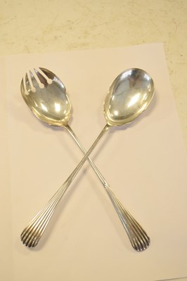 Lot 111 - Canteen of George V silver rat tail pattern flatware