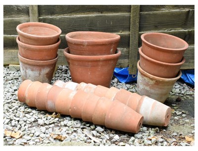 Lot 820 - Group of terracotta garden pots