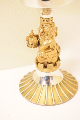 Lot 98 - Elizabeth II limited edition parcel-gilt commemorative goblet